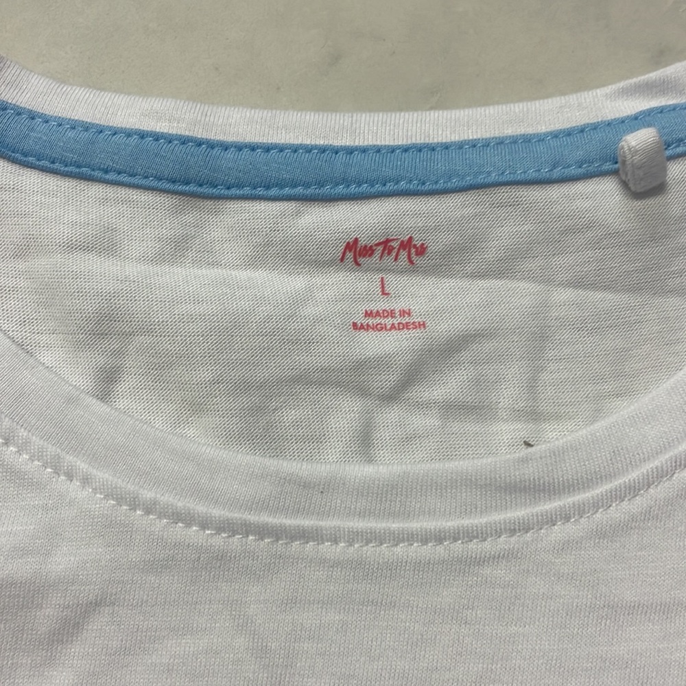 ENGAGED White T-shirt Size Large NWOT - Picture 4 of 7